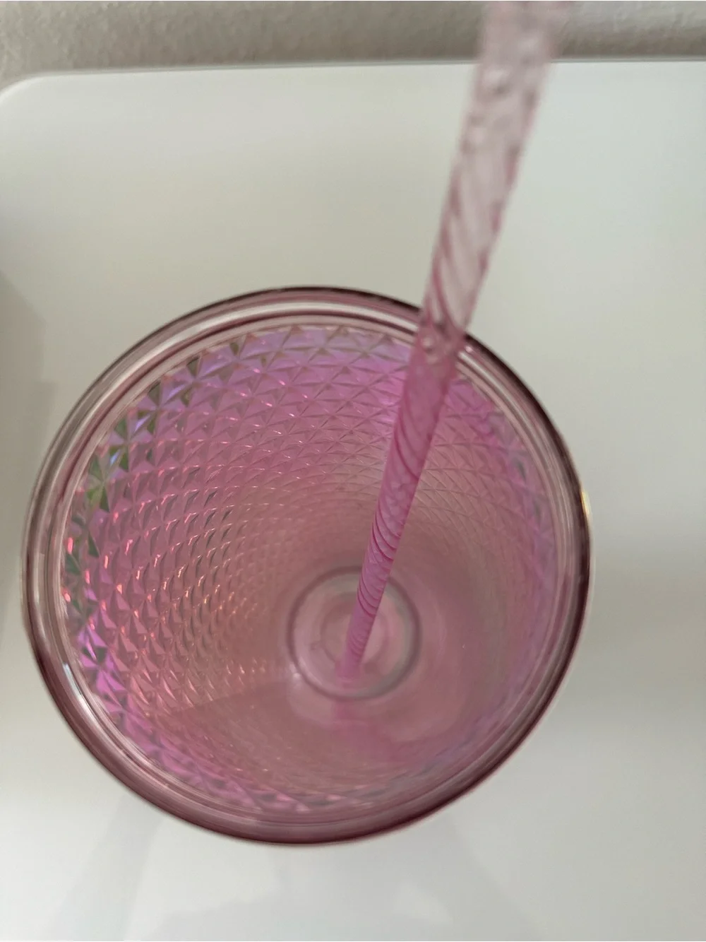 Mainstays 26 oz Tumbler textured pink iridescent, new with tag.